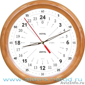 Часы 24 часовые в деревянном корпусе. - Изображение #1, Объявление #73563