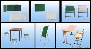 Доски школьные (аудиторные) магнитные, меловые, маркерные, парты, стулья учениче - Изображение #1, Объявление #652321