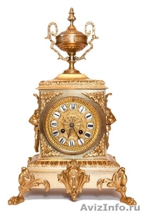 Старинные французские каминные часы середина 19 века - Изображение #1, Объявление #911574