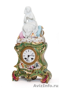 Старинные фарфоровые часы Франция конец 18 века               - Изображение #2, Объявление #981521