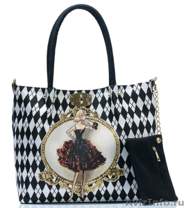 Женскя сумка из гобелена со стразами "Черное платье" - Изображение #1, Объявление #1026293