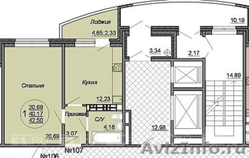 1 квартира, Ю-З - Изображение #2, Объявление #762951